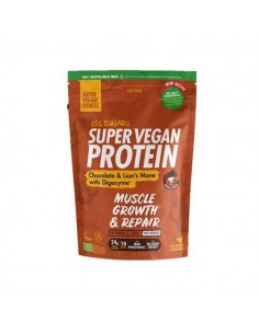 Super vegan protein chocolate y lion´s mane BIO de Iswari, 400 gramos