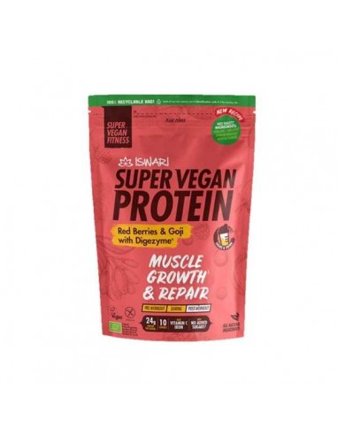 Super vegan protein berris y goji BIO de Iswari, 400 gramos