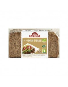 Pan tres cereales ECO de Natursoy, 500 gramos