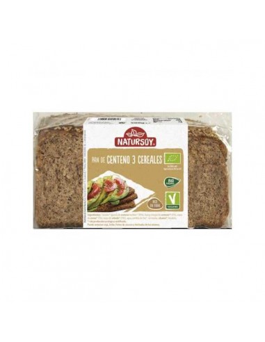 Pan tres cereales ECO de Natursoy, 500 gramos