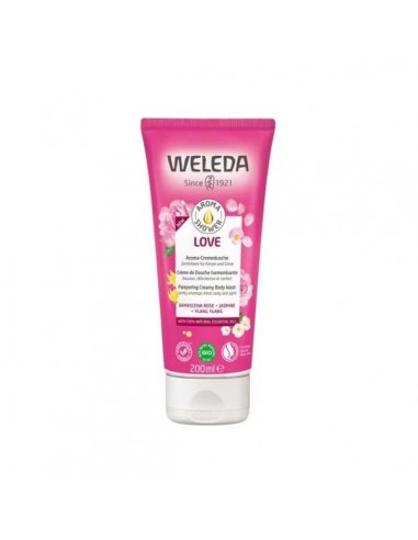 Gel de ducha aroma love BIO vegan de Weleda, 200 mililitros