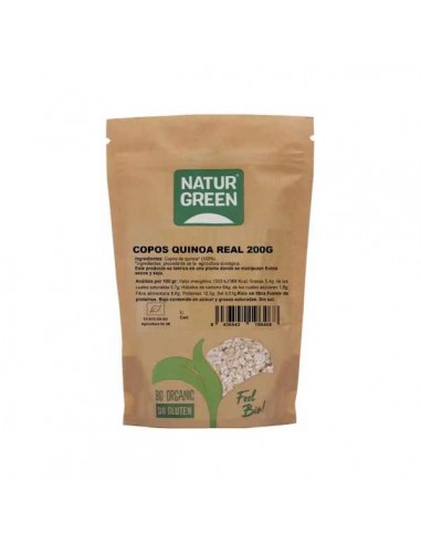 Copos de quinoa real BIO de NaturGreen, 200 gramos