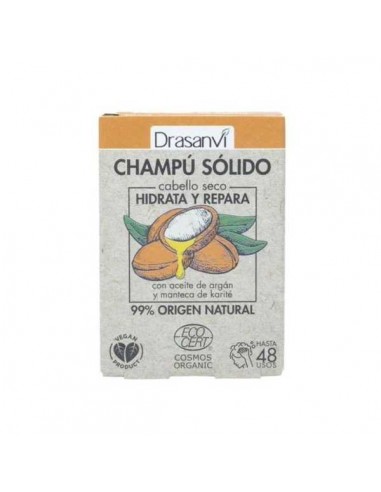 Champú solido cabello seco ECO de Drasanvi, 80 gramos