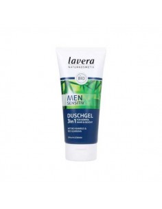 Gel de ducha 3 en 1 men sensitiv BIO de Lavera, 200 mililitros