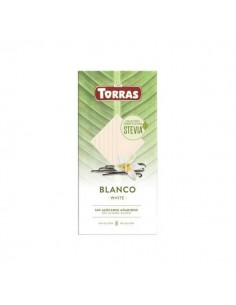 Chocolate blanco con stevia sin gluten de Torras, 100 gramos