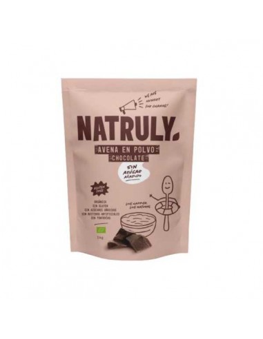 Avena en polvo choco sin gluten de Natruly, 1 kilogramo