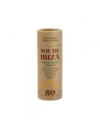 Protector solar natural solido SPF50 vegan de Sol de Ibiza, 45 gramos