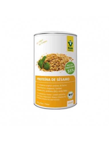 Proteína de sésamo en polvo ECO vegan de Raab, 500 gramos