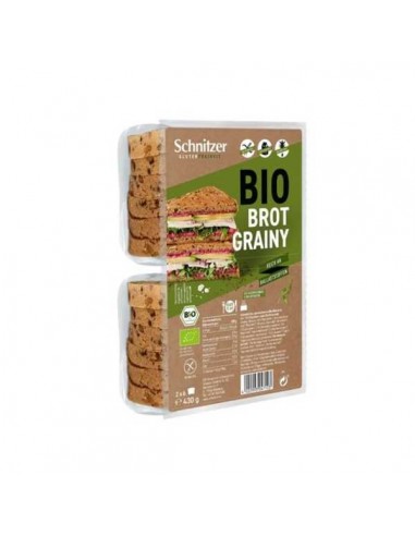 Pan de molde en rebanadas Grainy sin gluten de Schnitzer, 430 gramos