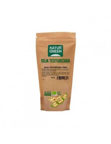 Tiras de soja texturizada sin gluten BIO vegan de Natur Green, 115 gramos