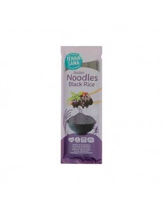 Noodles de arroz negro BIO vegan de Terrasana, 250 gramos