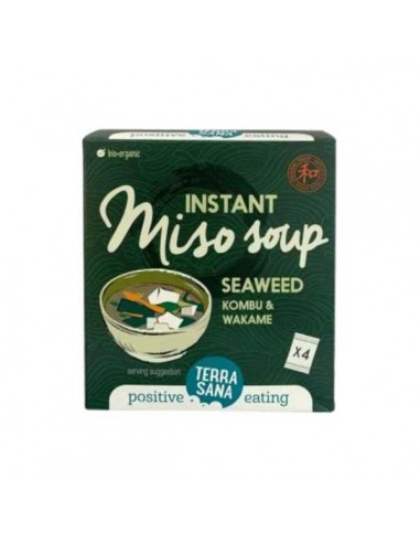 Sopa de miso instantáneo de Terrasana, 4 sobres