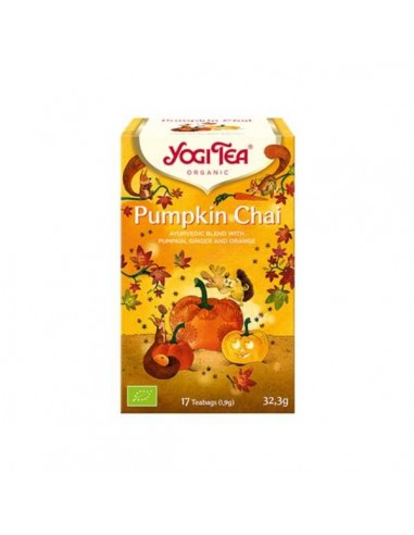 Pumpkin chai infusión ECO de Yogi Tea, 17 infusiones