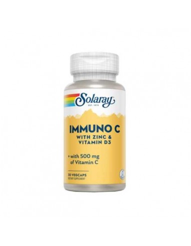 Immuno C zinc de Solaray, 30 vegcápsulas