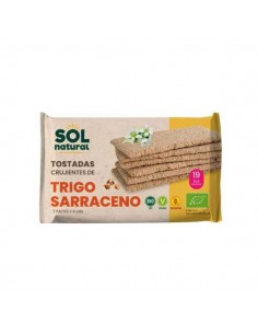 Tostadas de trigo sarraceno sin gluten BIO de Solnatural, 140 gramos