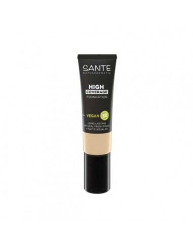 Maquillaje Fluido 02 Warm Ivory BIO de Sante, 25 mililitros