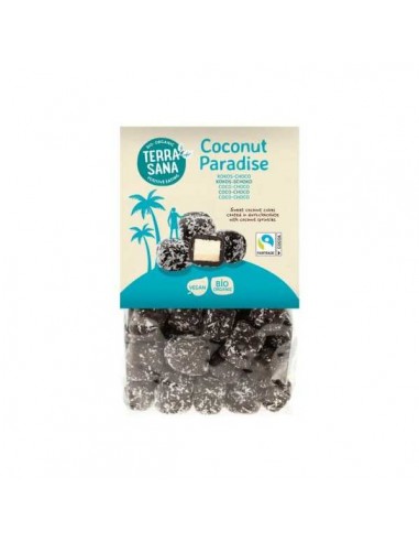 Cubitos de coco con chocolate Coconut Paradise Vegan de Terrasana, 150 gramos