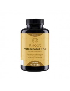 Vitamina D3+K2 de Kiroot, 120 perlas