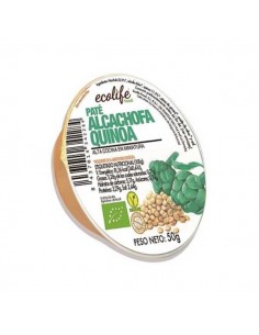 Paté vegetal de alcachofa y quinoa vegan de Ecolife Food, 50 gramos