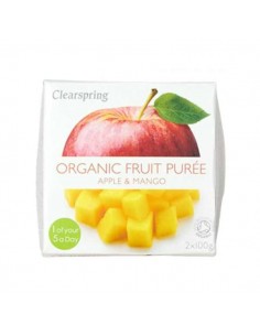 Compota de manzana y mango BIO de Clearspring, 2x100 gramos