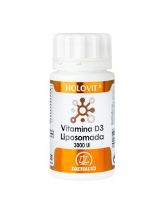 Holovit Vitamina D3 Liposomada 3000 UI de Equisalud, 50 cápsulas