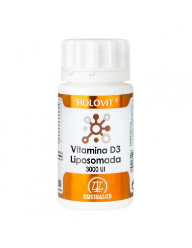 Holovit Vitamina D3 Liposomada 3000 UI de Equisalud, 50 cápsulas