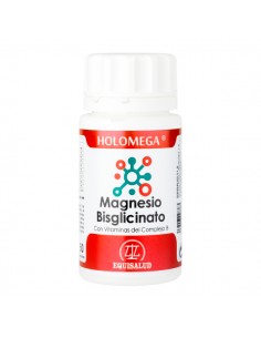 Holomega Magnesio Bisglicinato con vitaminas del complejo B de Equisalud, 50 cápsulas