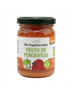 Salsa pesto de pimientos Eco de Bio Organica Italia, 140 gramos