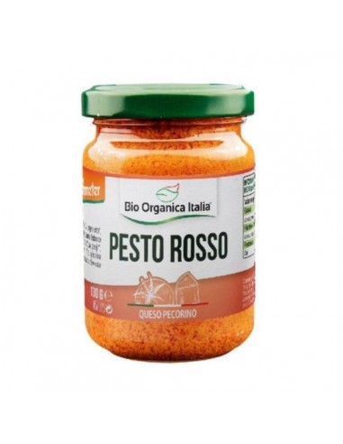 Pesto Rosso con queso Pecorino ECO de Bio Organica Italia, 130 gramos