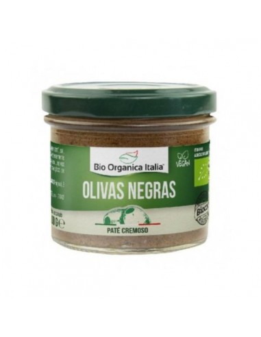 Paté cremoso de olivas negras de Bio Organica Italia, 100 gramos