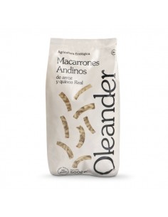 Macarrones Andinos de arroz y quinoa BIO de Oleander, 500 gramos