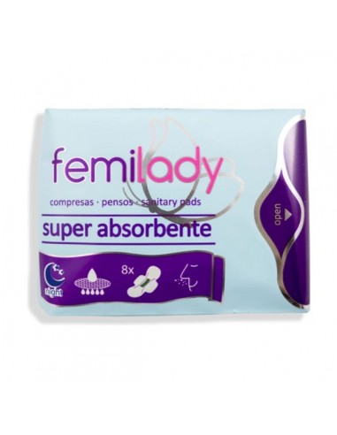 Compresas de noche de Femilady, 8 unidades