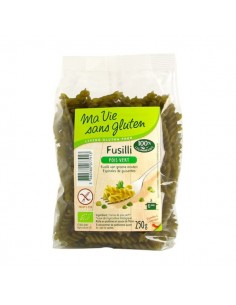 Fusilli de guisantes verdes ECO de Ma Vie Sans Gluten, 250 gramos