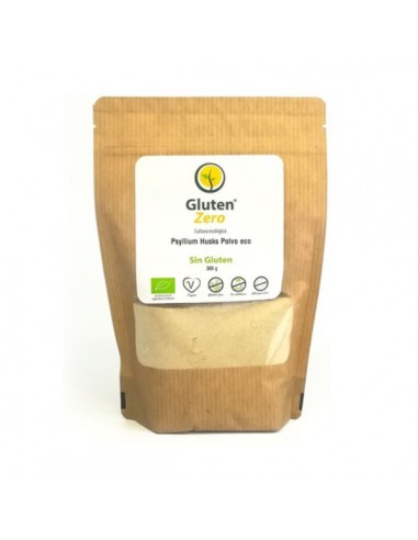 Psyllium Husk en polvo ECO de Gluten Zero, 300 gramos