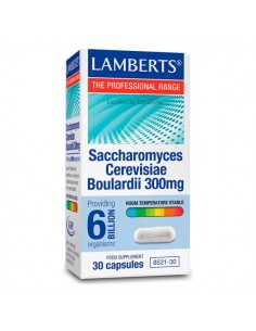 Saccharomyces Cerevisiae Boulardii 300mg de Lamberts, 30 cápsulas