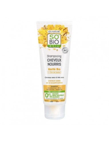 Champú nutritivo con karité y jojoba de SO'BiO étic, 250 mililitros