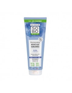Champú para rizos con lino y vitamina F de SO'BiO étic, 250 mililitros