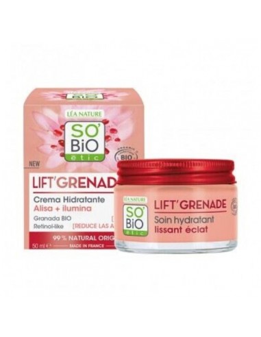 Lift Grenade crema hidratante con retinol de SO'BiO étic, 50 mililitros