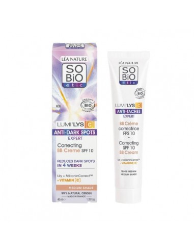 BB Cream antimanchas SPF 10 de SO'BiO étic, 40 mililitros