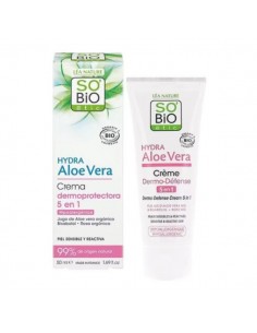 Crema protectora con aloe vera y rosas de SO'BiO étic, 50 mililitros