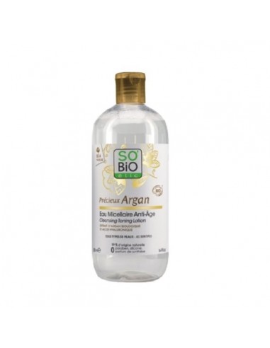 Agua micelar antiedad de SO'BiO étic, 500 mililitros