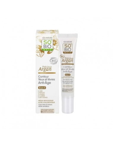 Contorno de ojos y labios antiedad de SO'BiO étic, 15 mililitros