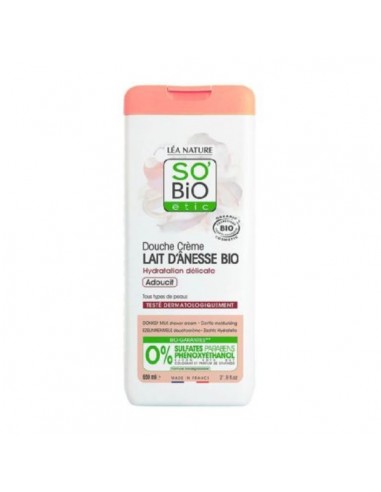 Crema de ducha hidratación suave de SO'BiO étic, 650 mililitros