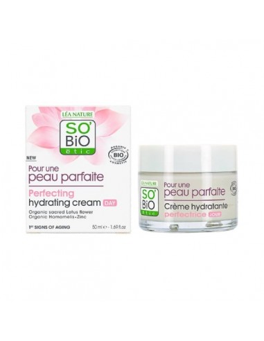 Crema de día hidratante perfeccionadora de SO'BiO étic, 50 mililitros