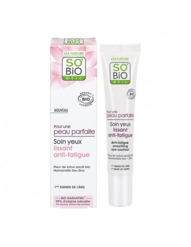 Contorno de ojos antifatiga de SO'BiO étic, 15 mililitros
