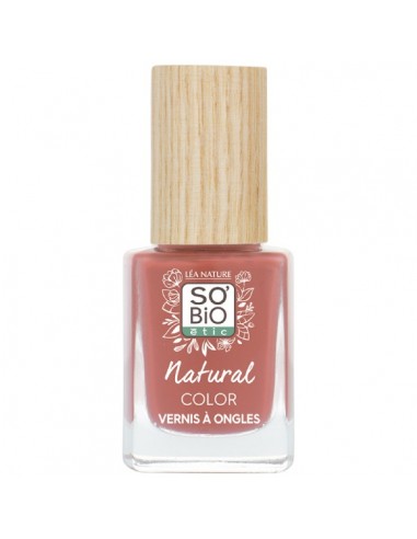 Pintauñas natural tono rosa nude de SO'BiO étic, 11 mililitros
