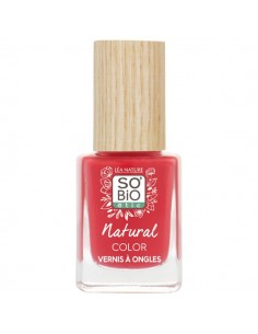 Pintauñas natural tono rojo amapola de SO'BiO étic, 11 mililitros