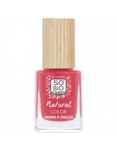 Pintauñas natural tono coral vibrante de SO'BiO étic, 11 mililitros