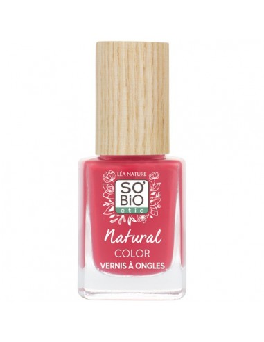 Pintauñas natural tono coral vibrante de SO'BiO étic, 11 mililitros