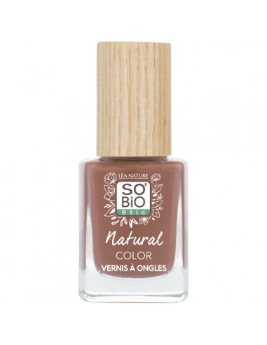 Pintauñas natural tono topo suave de SO'BiO étic, 11 mililitros
